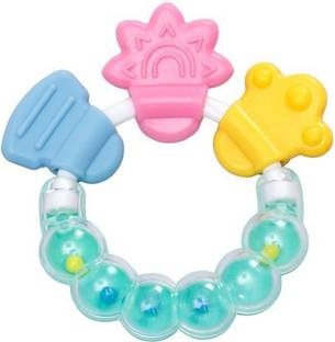 risheeraj Rattle and Teether Toys Set for Babies Teether Feeder Soother (Multicolor) Teether and Feeder