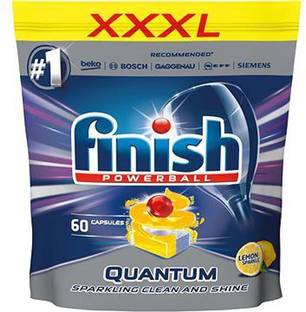 Finish Powerball Quantum Max -60 Tablets (Lemon} Dishwashing Detergent