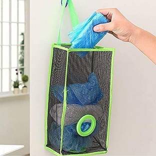 deadly lastic Bag Holder, Hanging Storage Mesh Garbage Big/Trash Bags Organizer Medium 1 L Garbage Bag  Pack Of 50