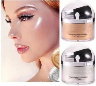 GFSU PERFECT WHITENING SHIMMER LOOSE POWDER HIGHLIGHTER PACK OF TWO Highlighter