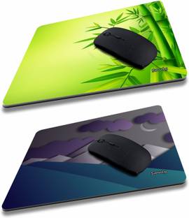 qivee Bamboo Combo (8) Mouse Pad Non-Slip Rubber Base Mouse pad for Laptop & Desktop Mousepad