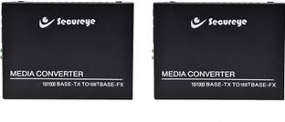 SECUREYE S-SMSF-FE Fiber Media Converter to Single Port Ethernet 10/1000 Mbps in Pair (Transmitter and Receiver) Network Switch 5 Ports 1000 Mbps Unmanaged Network Switch