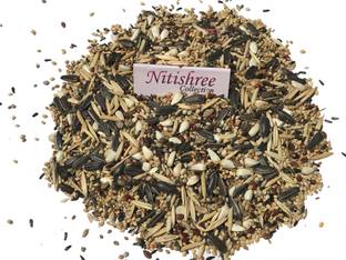 Nitishree Bird Food Seed Mix for Budgies, Cocktails and Finches & Small Birds – 500 gm Nuts 0.5 kg Dry New Born, Adult, Young, Senior Bird Food
