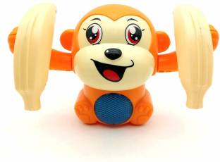 Galactic Dancing & Spinning Rolling Monkey with Banana and Light & Sound Toy