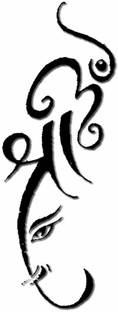 Ordershock Om With Shri Ganesha Tattoo Stickers For Male And Female Tattoo Body Art