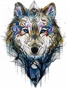 Ordershock Wolf Temporary Tattoo Stickers For Male And female Fake Tattoo body Art