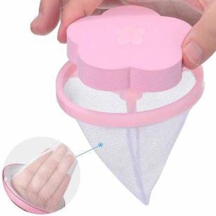 DEVDOX 1 Shape Home Washing Machine Floating Net Bag Hair Removal Ball Debris Thread Cleaning Filter Net Lint Mesh Bag Detergent Bar (0.2 g) Detergent Bar