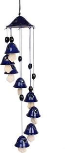 Luminescence Enterprises Ceramic Blue Colour Wind Cheme Ceramic Windchime