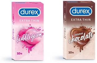 ड्यूरेक्स Condom Pack of 2*10(Bubble+Choco) कंडोम