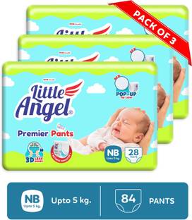 Little Angel Premier Baby Diaper Pants (3 x28 Pcs) - New Born