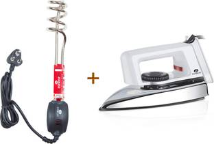 EVEREST 1000W Pure Copper Classic Immersion Water Heater Rod and Popular Light Weight 750 W Dry Iron