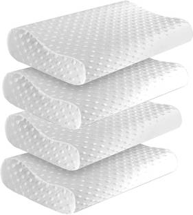 manshav Memory Foam Solid Orthopaedic Pillow Pack of 4