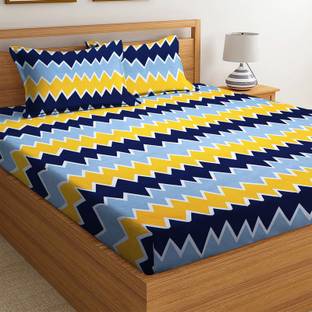 VAS COLLECTIONS 144 TC Microfiber Double Printed Flat Bedsheet