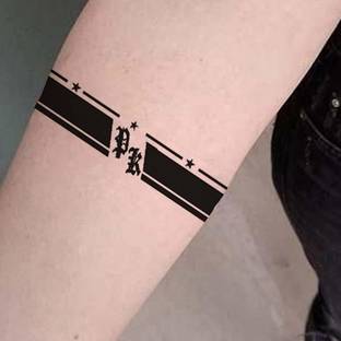 Ordershock A To Z Alphabet Tribal Design Hand Band Tattoo For Male And Female Tattoo