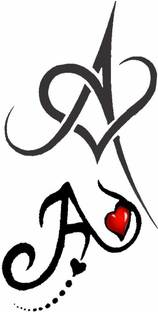 Ordershock A Letter Design Tattoo Stickers For Male And Female Tattoo Art