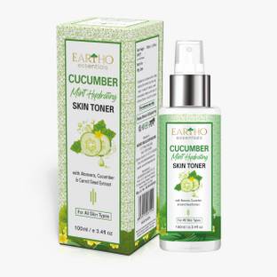 Eartho essentials Cucumber Mint Hydrating Toner with Aloevera, Cucumber & Carrot Seed Extract 100ml Men & Women