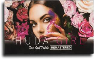 Huda Girl Beauty Rose Gold Remastered Eyeshadow Palette, 12 Mattes and Shimmer Shades Eye Shadow Kit for Women / Girls 20 g