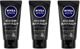 NIVEA Men Deep Impact Intense Clean for Beard & - 150 g Face Wash