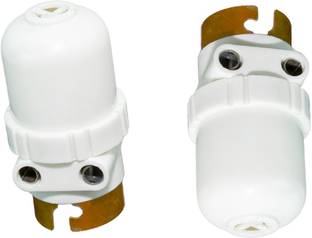 Ovicart Electric Bulb Hanging Lamp Holder B22D with 2 pin Side Way Socket for Home & Office use Pack of 2 Plastic Light Socket