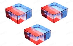 CARIZO Paper Weight Multicolor Shaded | Pack of 3 Acrylic Paper Weights  with Glossy