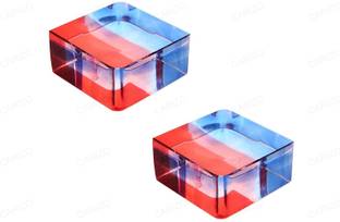 CARIZO Paper Weight Multicolor Shaded | Pack of 2 Acrylic Paper Weights  with Glossy