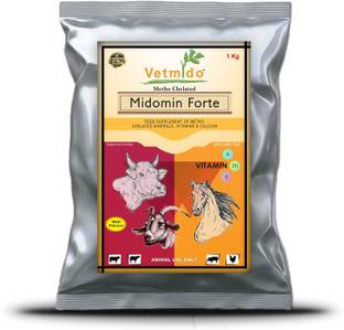 VETMIDO Midomin Forte - Methoxy Chelated Mineral Mixture for Cattle, Cow, Buffalo, Goat, Pig, Horse & Poultry - 1 kg Pet Health Supplements