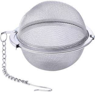 Dhvsam Stainless Steel Tea Ball for Loose Tea, Reusable Tea Infuser with Extra Fine Mesh & Chain, Brews Hot Tea, Iced Tea & Coffee, Small Tea Egg, Tea Steeper for one Cup (Pack Of 2) Tea Strainer