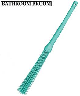 JEEBU Plastic Broom with Hard 60 Plastic Sticks Adjustable Plastic Plastic Wet and Dry Broom