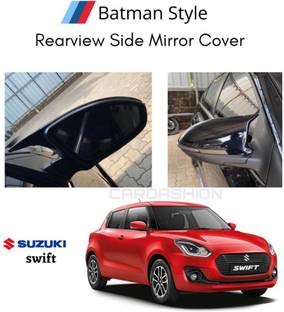 cardashion Maruti Suzuki Batman-side-mirror-swift18-black_ Plastic Car Mirror Cover