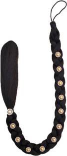 MX WOMEN HAIR STYLE Wedding Instant Readymade Bridal Beautiful  Extension Natural Black (Pack 1) Hair Extension