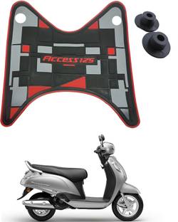 Znee Smart ZS-AB3 Premium Quality Scooter Foot Mat Floor Mat for Suzuki Access 125 New (Red, Grey & Black) Suzuki Access 125 Two Wheeler Mat