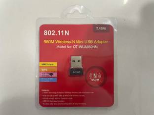Kizma USB WiFi Dongle 300Mbps High Gain Wireless Network Wi-Fi Adapter for PC ops. USB Adapter