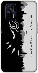 iprinto Back Cover for Realme GT 5G, Realme X7 Max 5G Black panther Back Cover