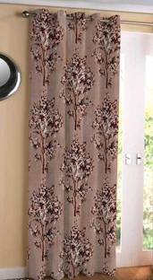 STAMEN 214 cm (7 ft) Door Polyester Semi Transparent Curtain Single Curtain