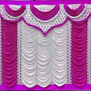 Ayushkacrafts Pink and White sidewall Parda for Decoration