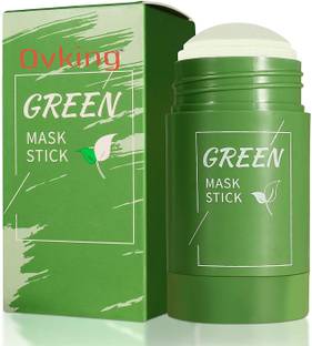OVKING Green Tea Mud Mask Deep Cleaning Oil Control Moisturizing Hydrating Skin Rotating Cream Mask Stick Mud Clay