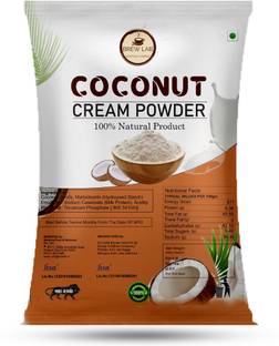 Brew Lab Premium Quality Vegan Coconut Milk Cream Powder Sourced From Indonesian Coconut For Cooking & Gravy Thickener | Keto Friendly | Dairy Free Coconut Powder Food Essence Coconut Powder Food Essence
