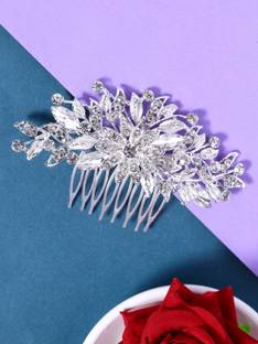 YELLOW CHIMES Acrylic Comb Indo Western Bridal Fancy Crystal Hair Clip/Side Pin/Comb Pin/Jooda Pin Hair Accessories For Wedding Party Wear Use For Women and Girls Hair Clip