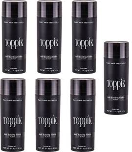 toppik Hair Building Fibers For Regrowth And Instant Styling Black Color 7 Units Hair Fiber