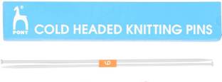 Lucknow Crafts Cold Headed Knitting Needle Pin Pair, Size 9 no (3.75 .mm) Knitting Pin