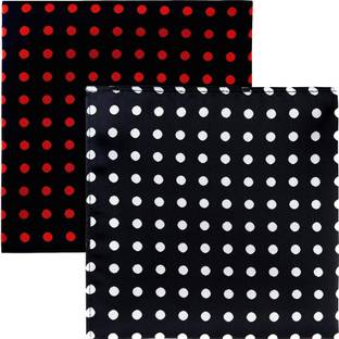 Sorellaz Polka Print Satin Blend Pocket Square