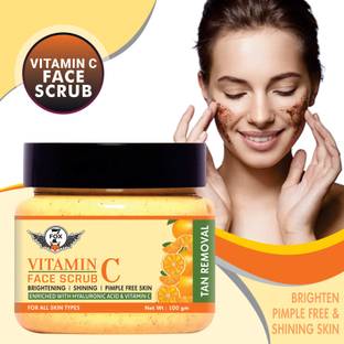 7 FOX Vitamin C Face Scrub Tan Removal Repair Damage Caused By Sun Acne And Pimples Free Skin Anti ageing Scrub