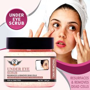 7 FOX Under Eye Scrub for Men & Women to Reduce Under Eye Dark Circles, Under Eye Puffiness & Under Eye Fine Lines / Wrinkles Scrub