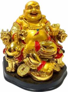 Ripe India Exclusive Feng Shui Lucky Laughing Buddha Decorative Showpiece  -  7 cm