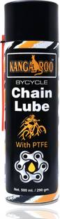 KANGAROO Bicycle Chain Lubricant Spray 500 ML ( Each ) All Weather Bicycle Chain Lube With PTFE Protection, Wet Finish, Dusty and Rainy Conditions Chain Oil