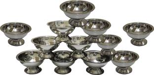 Dynore Stainless Steel Dessert Bowl Set of 12 Ice Cream Cups