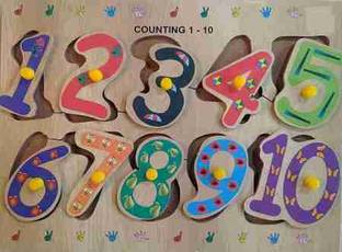 BASICS 21 Learning & Educational Numerical Wooden Puzzle Blocks Toy for kids (1 to 10) (3+ Years)