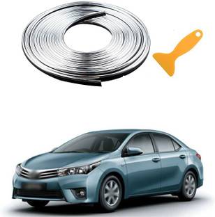 XZRTZ Car Interior Trim Strips-16.4ft/5M Universal Car Gap Fillers Automobile Moulding Line Decorative Accessories DIY Flexible Strip Garnish Accessory with Installing Tool S236 Matte, Glossy, Chrome Toyota Corolla Altis Rear Garnish