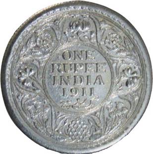 Prideindia 1 Rupee (1911) British India Silver Plated Rare Coin Modern Coin Collection
