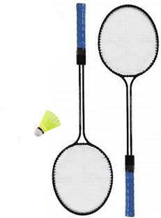 CLOVERBYTE Double Shaft Badminton Racquet Set Of 2 Piece With 1 Piece Nylon Shuttle Cock Badminton Kit Badminton Kit